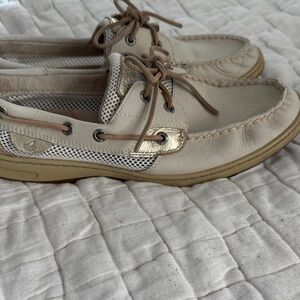 Sperry Women's Tan and Cream Loafers
